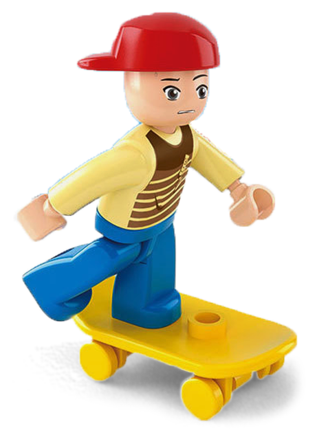 Sluban-Pink-Dream-Series-Skateboard-Kid-Sports-Boy-Puppy-House-DIY-Brick-Toy-Minifigures-Model-Building copia Escudo Colegio H2M