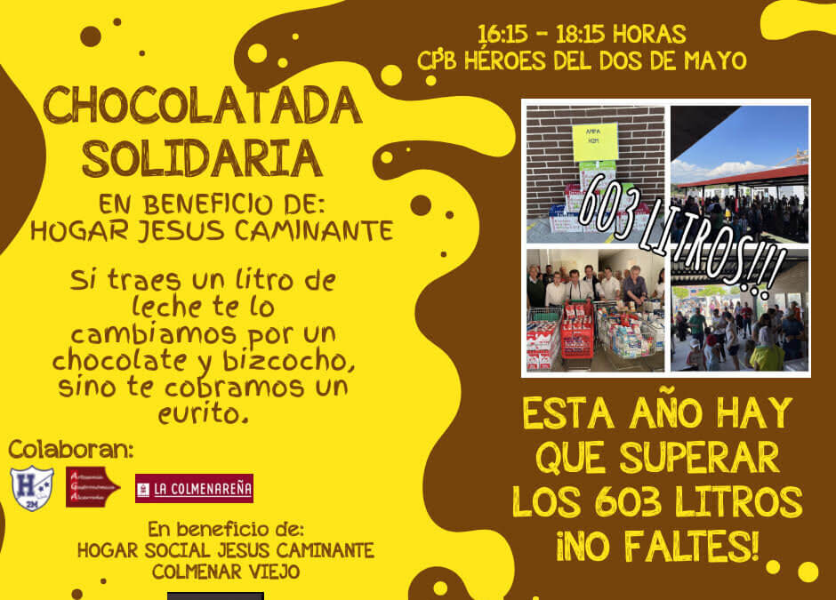 Chocolatada solidaria organizada por la AMPA